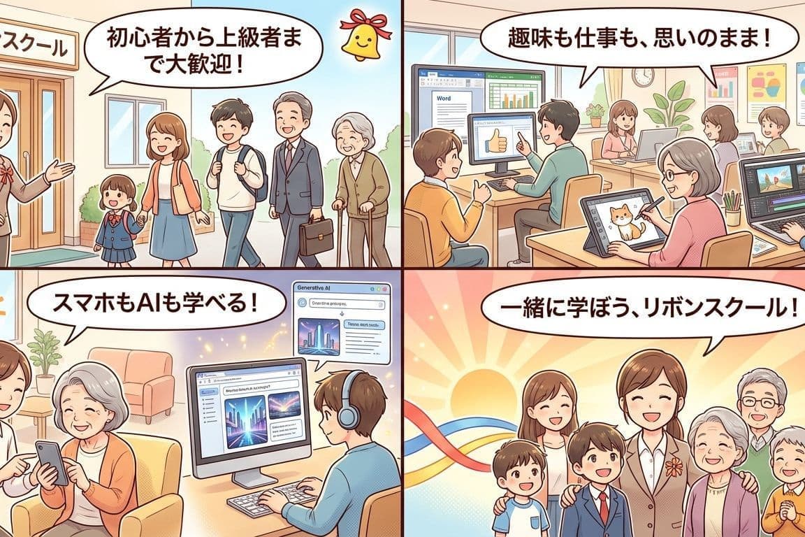 リボンスクールで一緒に学ぼう